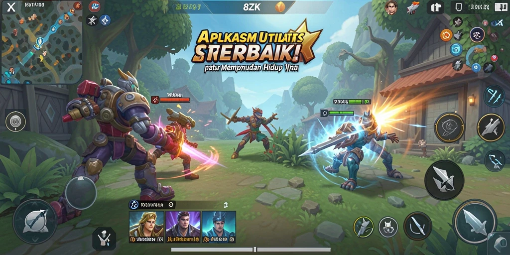 Tampilan interface intuitif dari aplikasi 8ZK yang memudahkan pengguna.