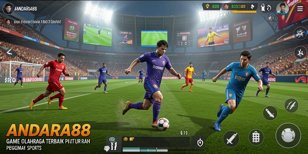 Screenshot ANDARA88 menampilkan aksi seru dalam permainan olahraga.