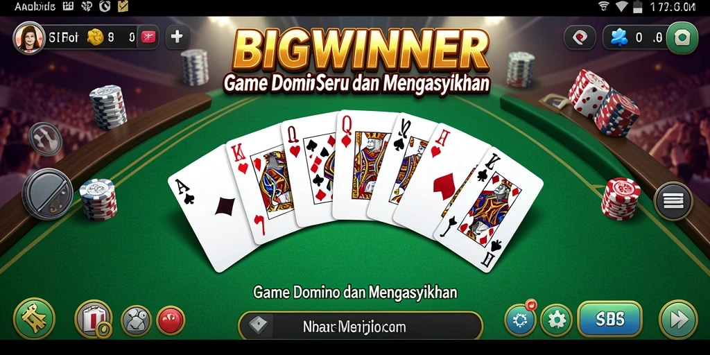 Tampilan gameplay BIGWINNER menunjukkan keseruan permainan domino.