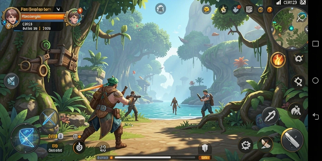 Screenshot gameplay CERI123 menunjukkan aksi spektakuler petualangan.