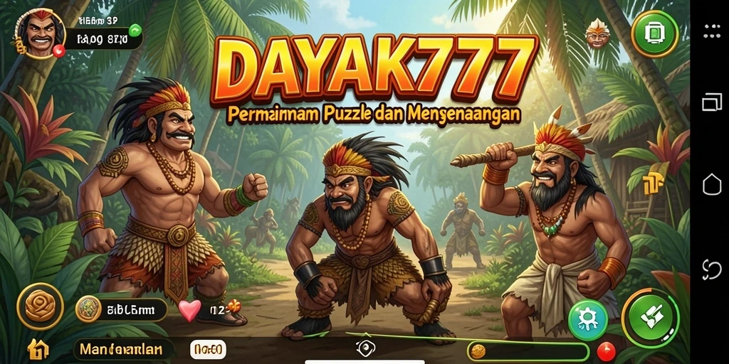 Screenshot utama DAYAK777 menampilkan gameplay Puzzle yang seru dan menantang.