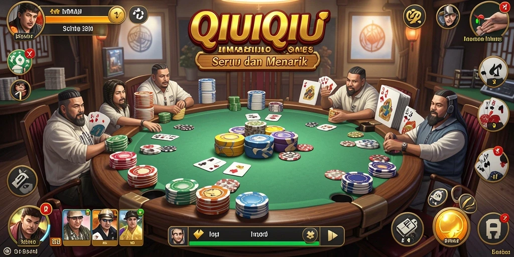 Tampilan gameplay QiuQiu yang seru dan menarik.