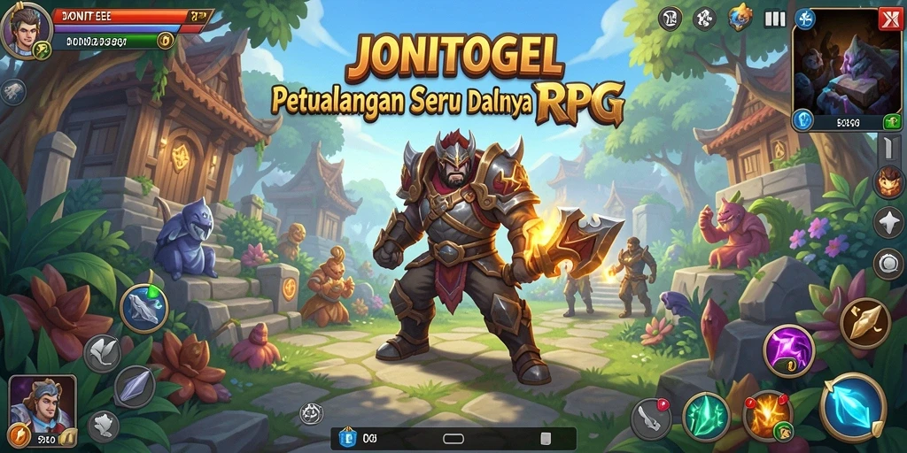 Screenshot dari gameplay RPG JONITOGEL dengan aksi seru.
