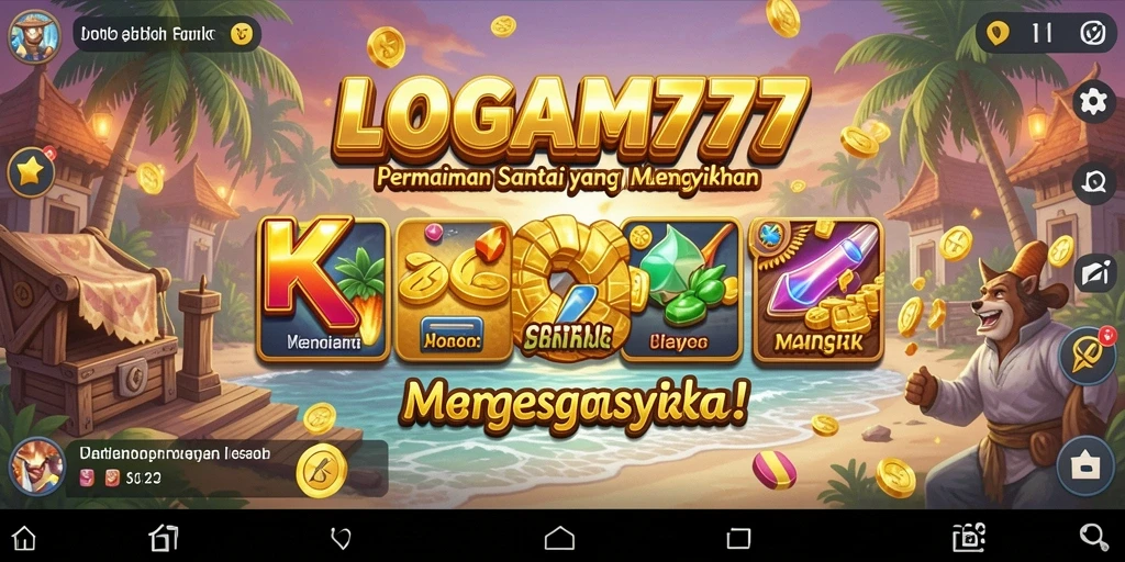 Tampilan gameplay LOGAM777 yang ceria dan mengasyikkan.