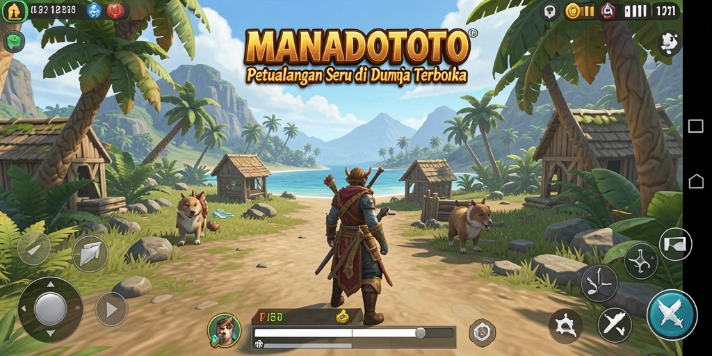 Gameplay seru MANADOTOTO di dunia terbuka yang luas.