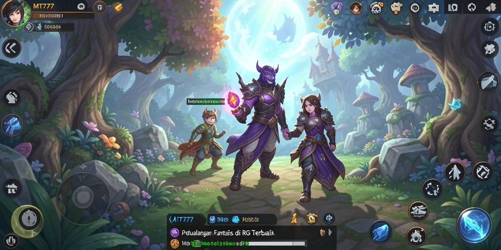 Screenshot gameplay MT777 yang menunjukkan aksi RPG yang mendebarkan.