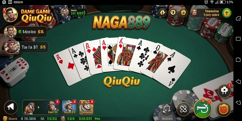 Gameplay seru NAGA889 dengan kartu QiuQiu yang menantang.