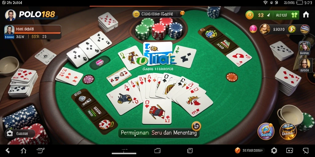 Tampilan gameplay seru di POLO188 saat bermain Gaple.